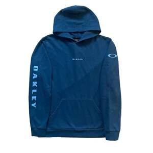 Oakley B1B Pullover Hoodie, Navy Blue with Sleeve Graphics, Size L